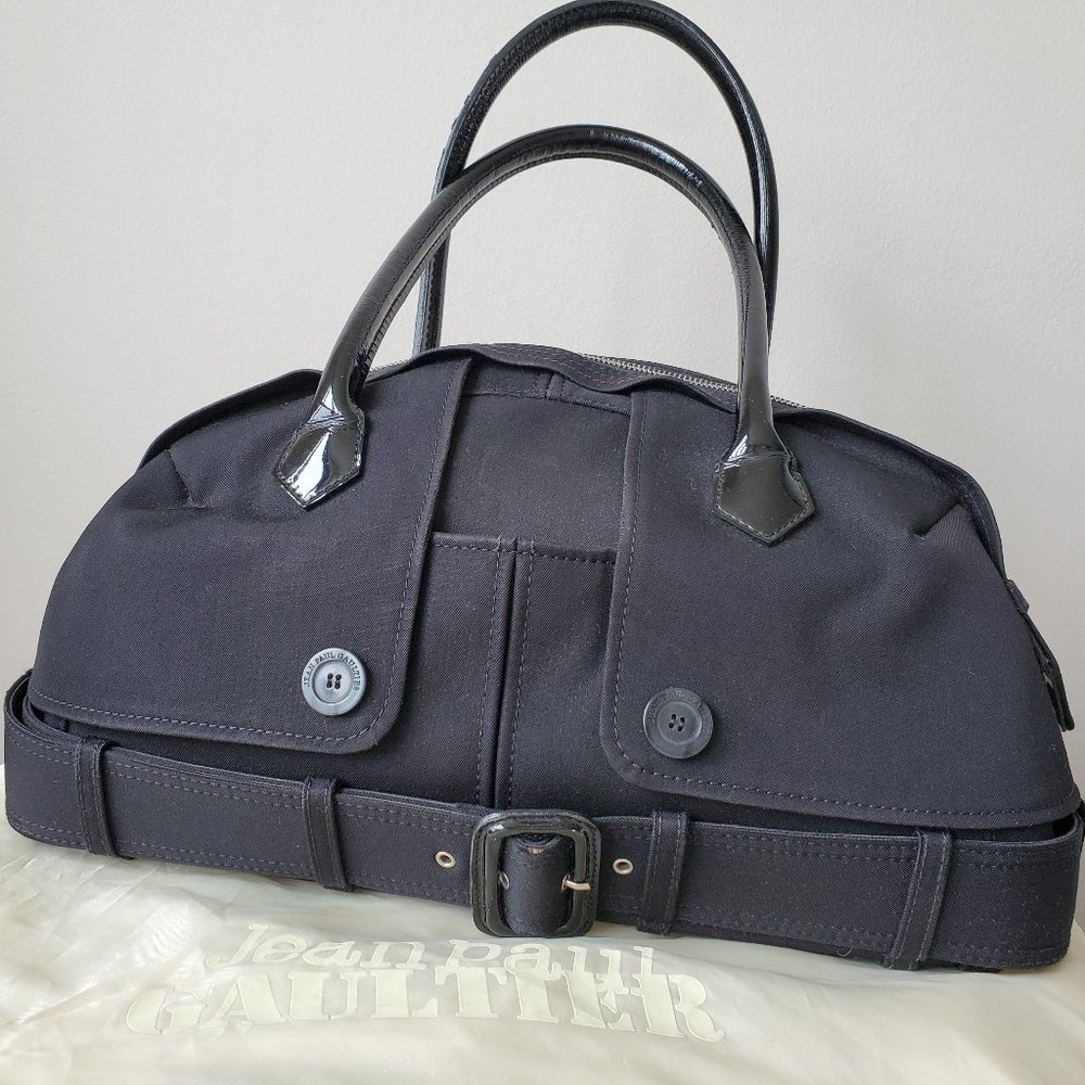 JEAN PAUL GAULTIER TRENCH COAT BAG | BLACK | Dimensions 17"L x 10"H X 5"D |